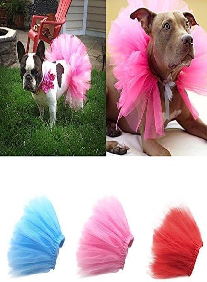 GANPUB Pet Puppy Small Dog Lace Skirt Princess Tutu Dress Clothes Apparel Pet Costumes Dog Dresses Pet Apparel and Accessories (Red) - Image 1